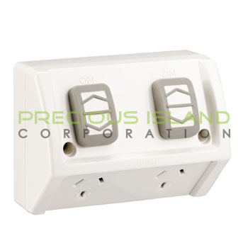 10A 250V/AC Double Socket Box